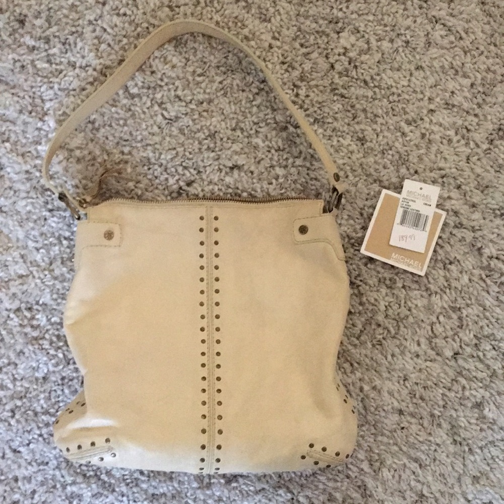 Michael Kors Astor hobo cream genuine leather